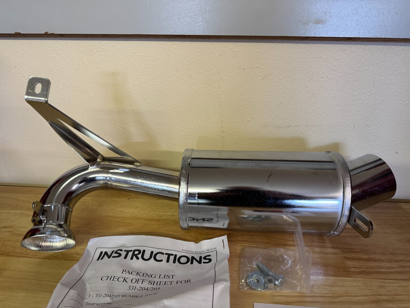 Sno-Stuff Polaris Single Canister Rumble Pack Silencer Part # 331-205 New