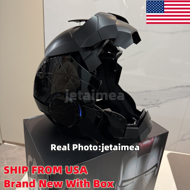 AUTOKING Iron Man All Balck Cool MK5 Mask 1:1 Helmet Wearable Voice-control Auto
