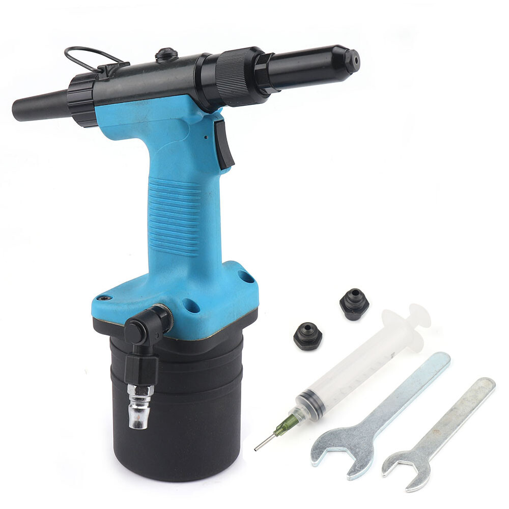 Air Rivets Nut Gun Tool Pneumatic Riveter Pull Setter, 1/8"-3/16" Riveting Range