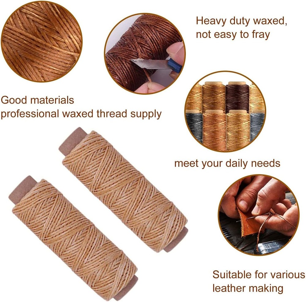 11PCS Bookbinding Kit with Bone Folder Awl Needles Thread