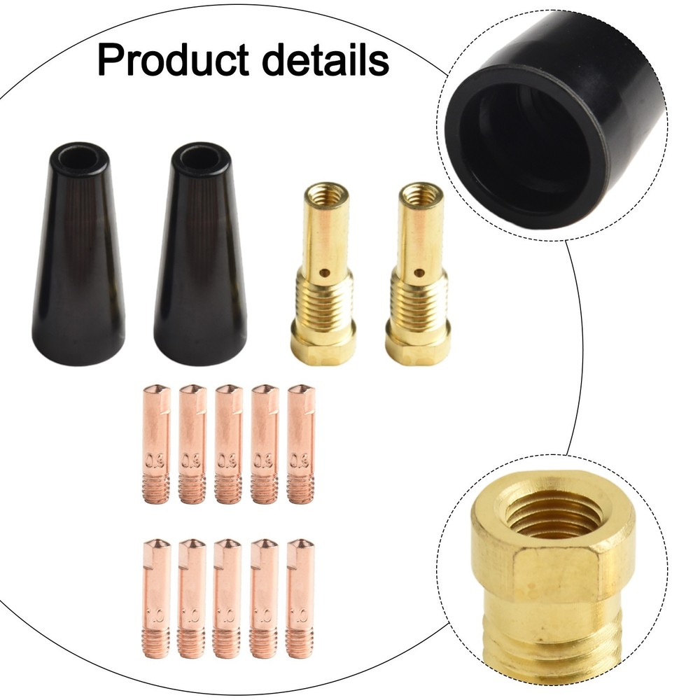 Welding Accessory Pack Includes Gasless Nozzles and Multiple Contact Tips