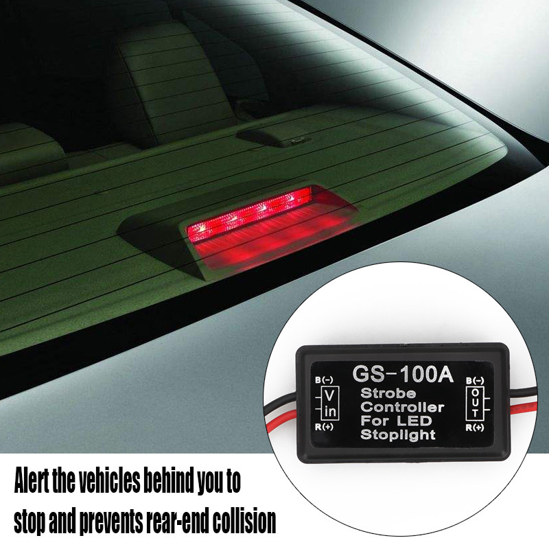 Brake Light Flasher Module Safety Flash Strobe Light Alert Motorcycle Car SUV GM
