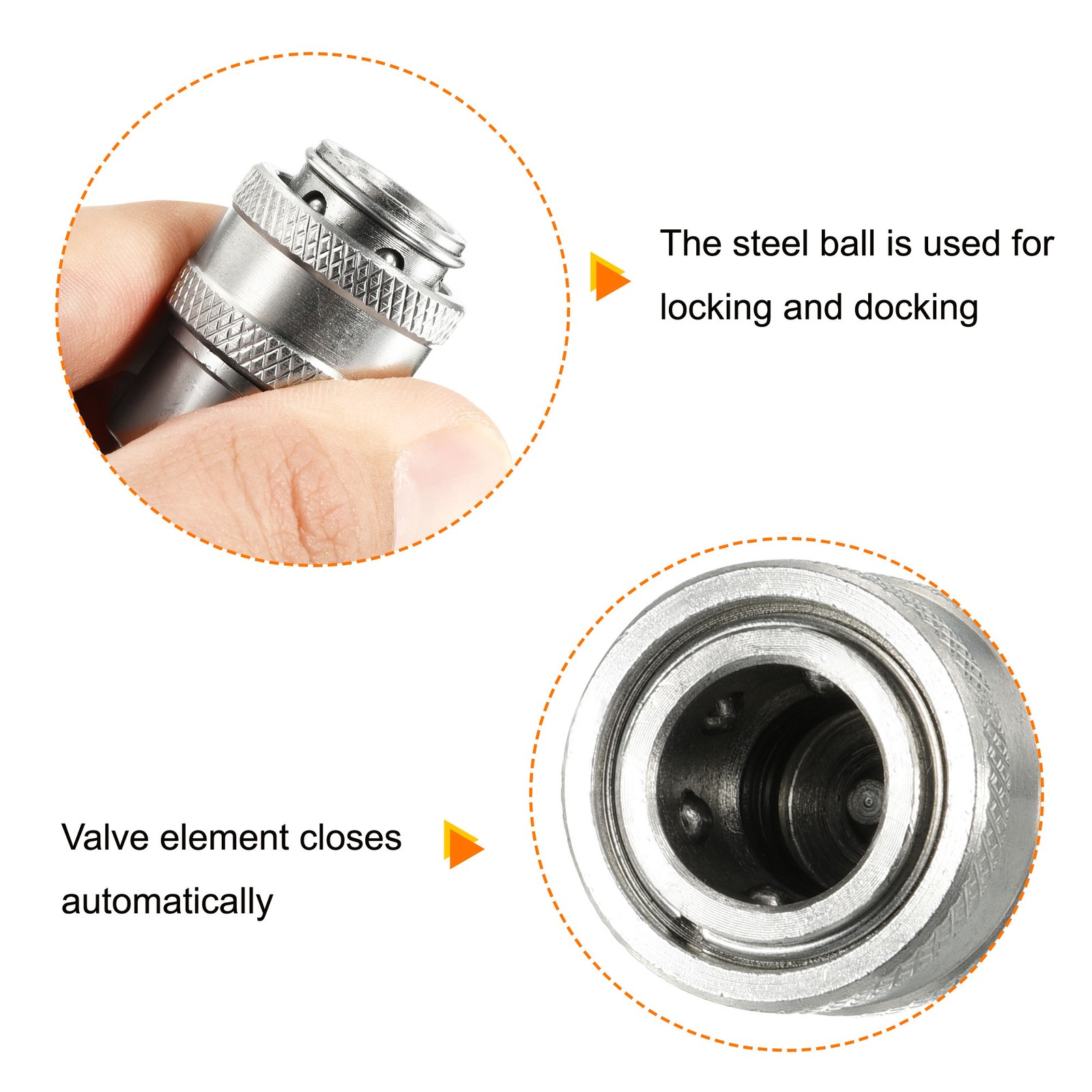 Hydraulic Quick Connect Coupler Set Carbon Steel G1/8 Female Hose Fitting