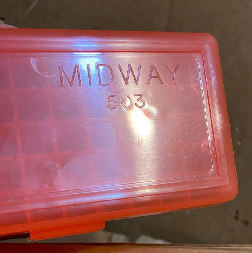 MIDWAY #503 Ammo Box, 50 Rounds Red Lot of 10 NEW