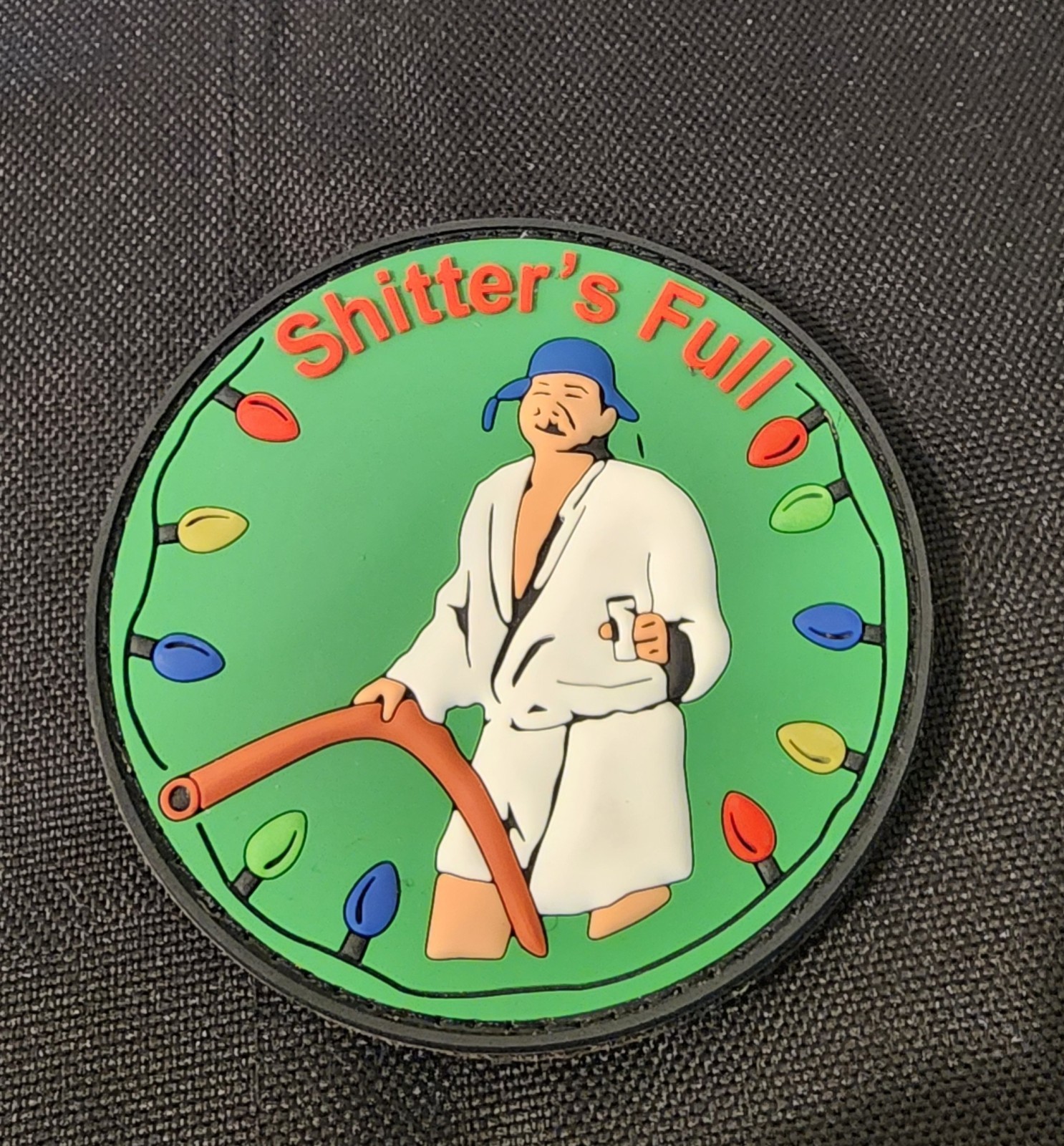 Glow In The Dark Shitters Full Christmas Vacation PVC Morale Patch