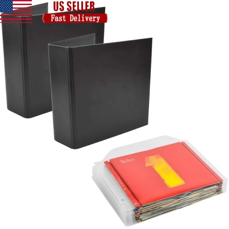 CD Storage Solution 100 Sleeves 2 Binders Polypropylene Dustproof Organizer New