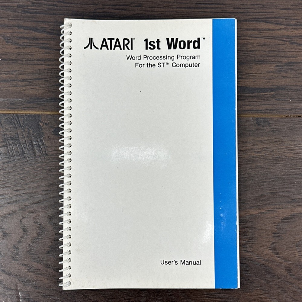 Atari 1st Word Owner's Manual: 1986 Atari ST