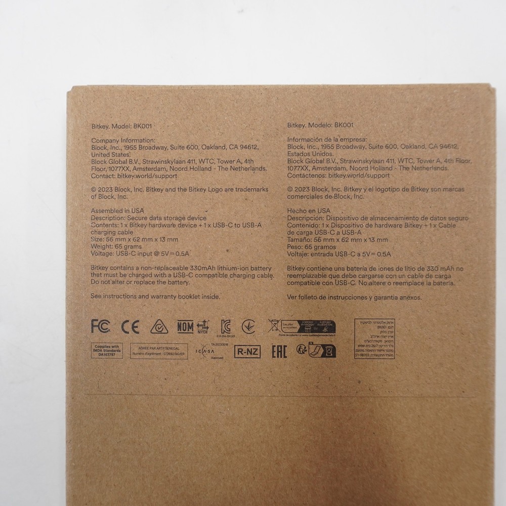 Bitkey Bitcoin Hardware Wallet BK001 | BK01C-SGLA