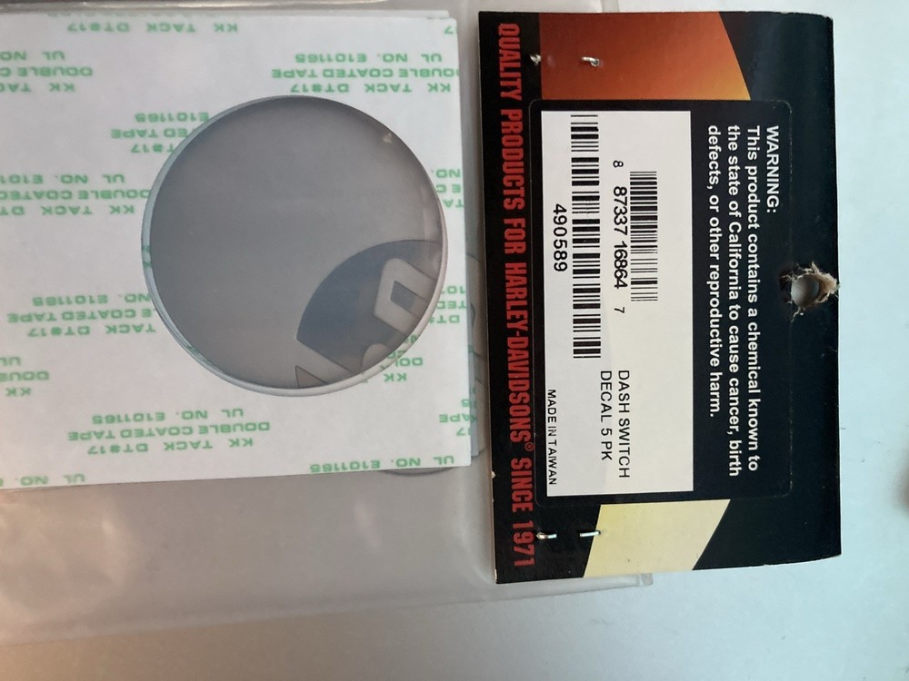 5 PK DASH SWITCH DECAL fits harley davidson