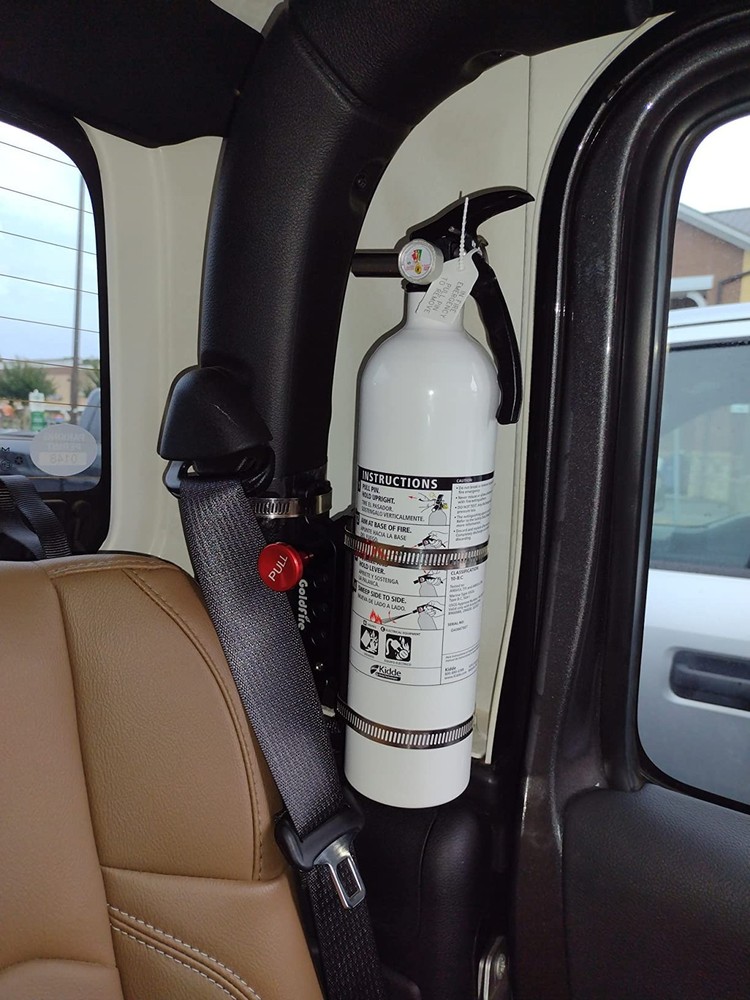 Universal Vehicle Adjustable Quick Release Roll Bar Fire Extinguisher Mount