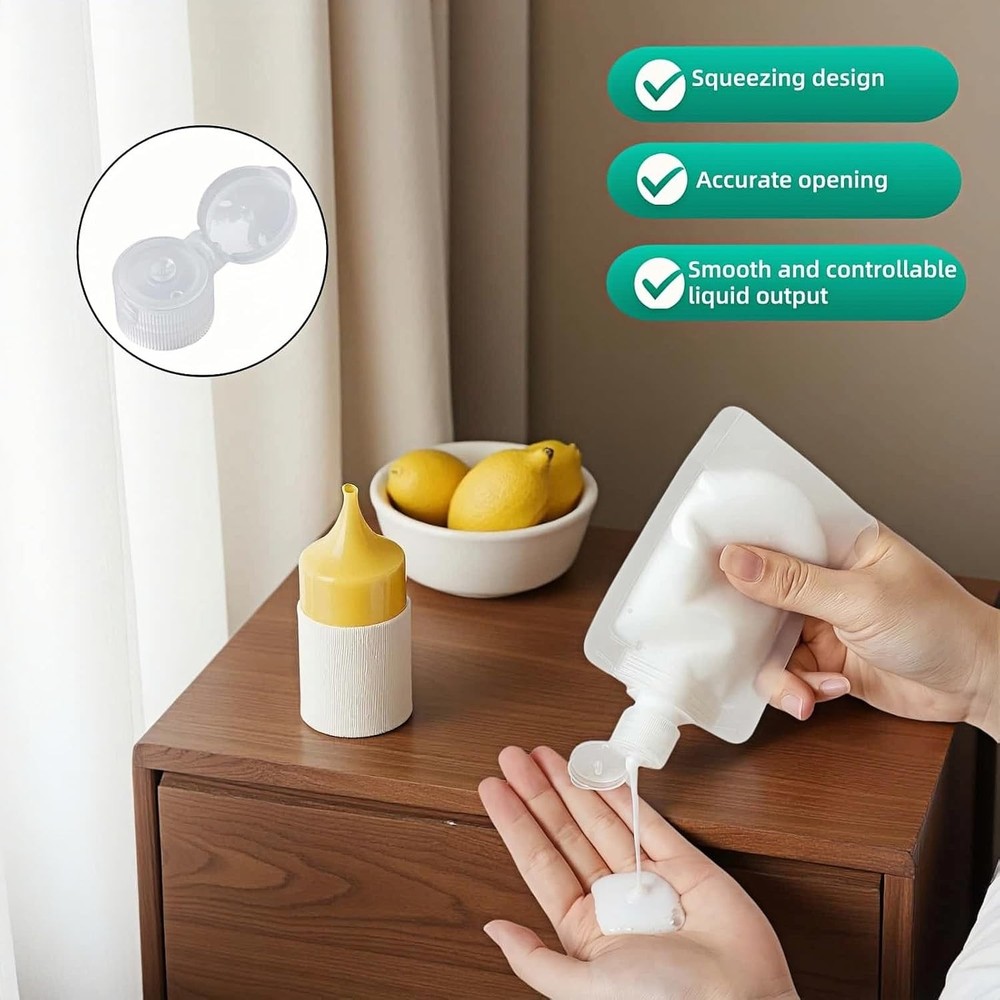5 PCS Refillable Containers for Lotion, Shampoo, Cream