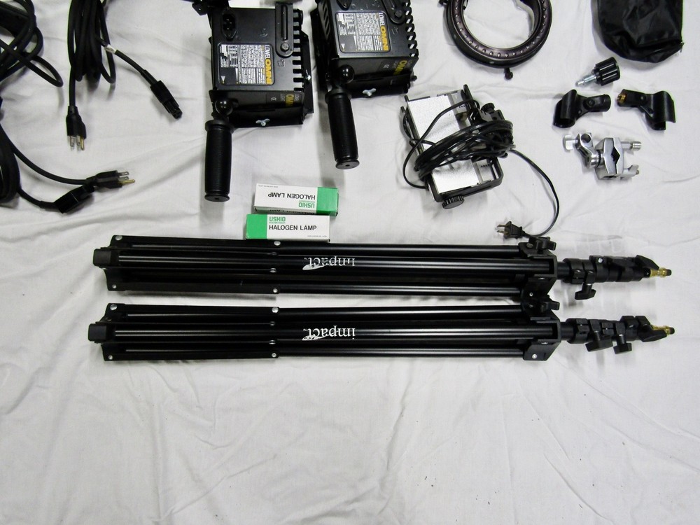 Lowel Omni Light, V-Light, Ring Light & Tripods Studio / Video Light Kit