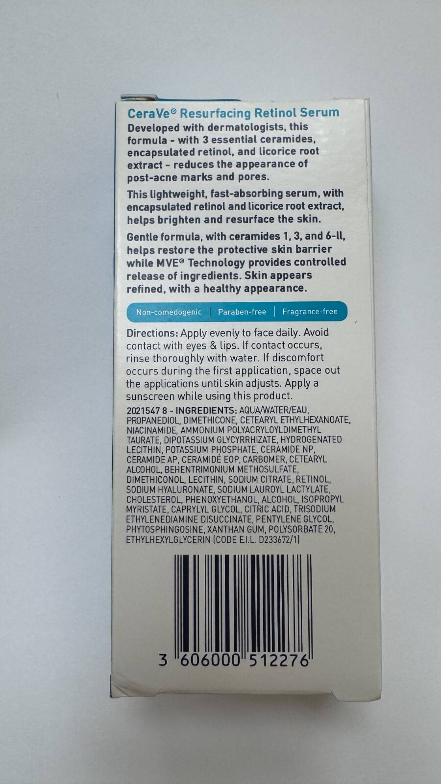 CeraVe Retinol Serum for Post-Acne Marks and Skin Texture 1oz (30ml)
