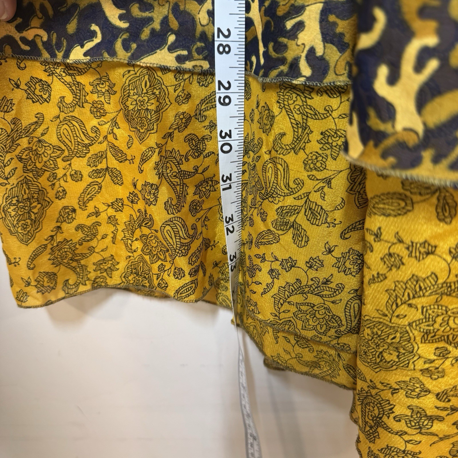 Y2K Urban Nomad Festival True Wrap Maxi Skirt 100% Silk Hippie Boho Gypsie Flowy