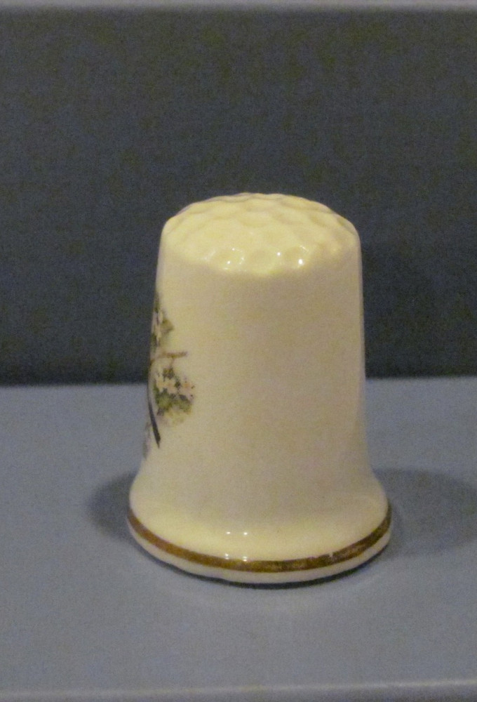 Vintage Bone China England Bird Thimble