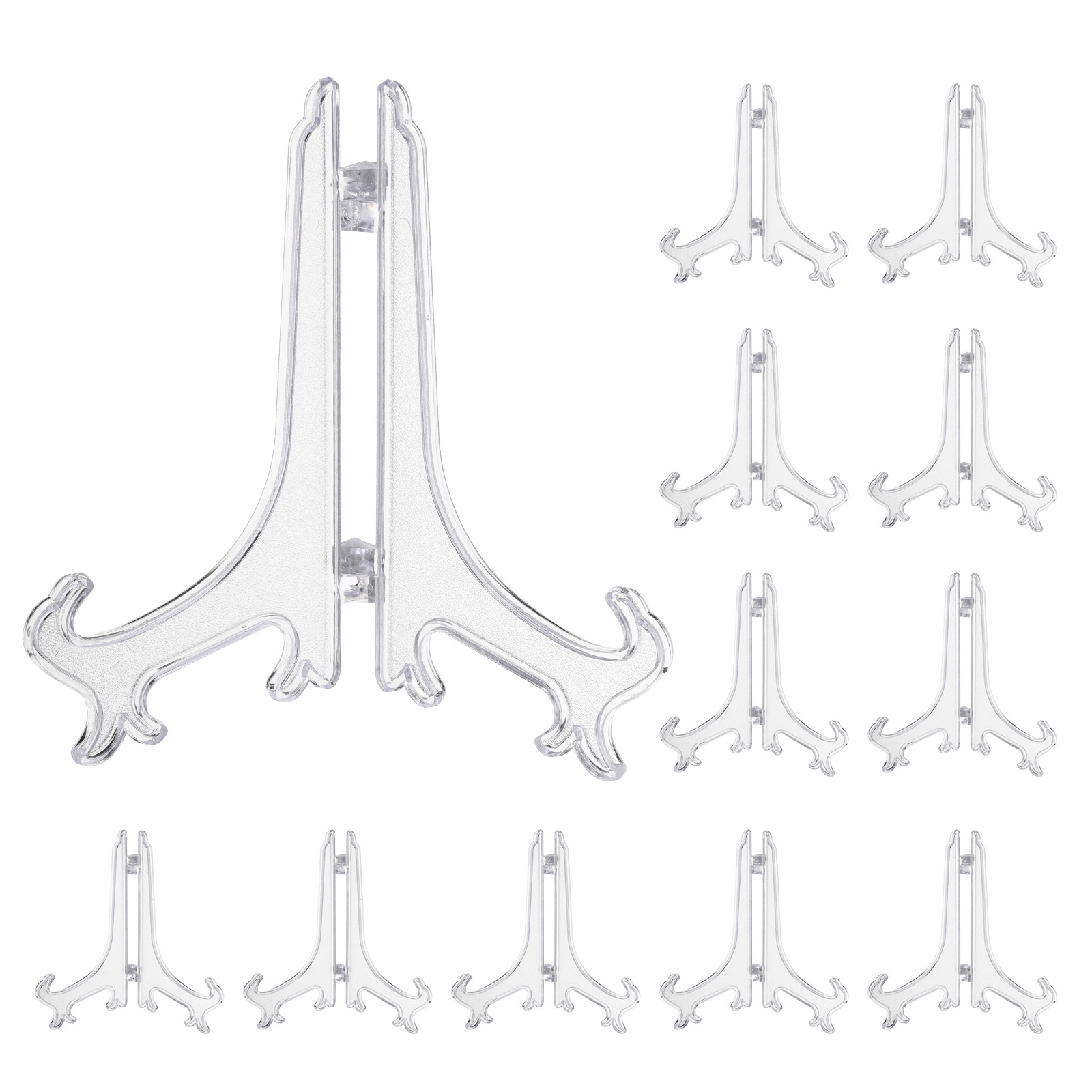 6" Acrylic Plate Stands for Display Plate Holder Transparent 12Pcs