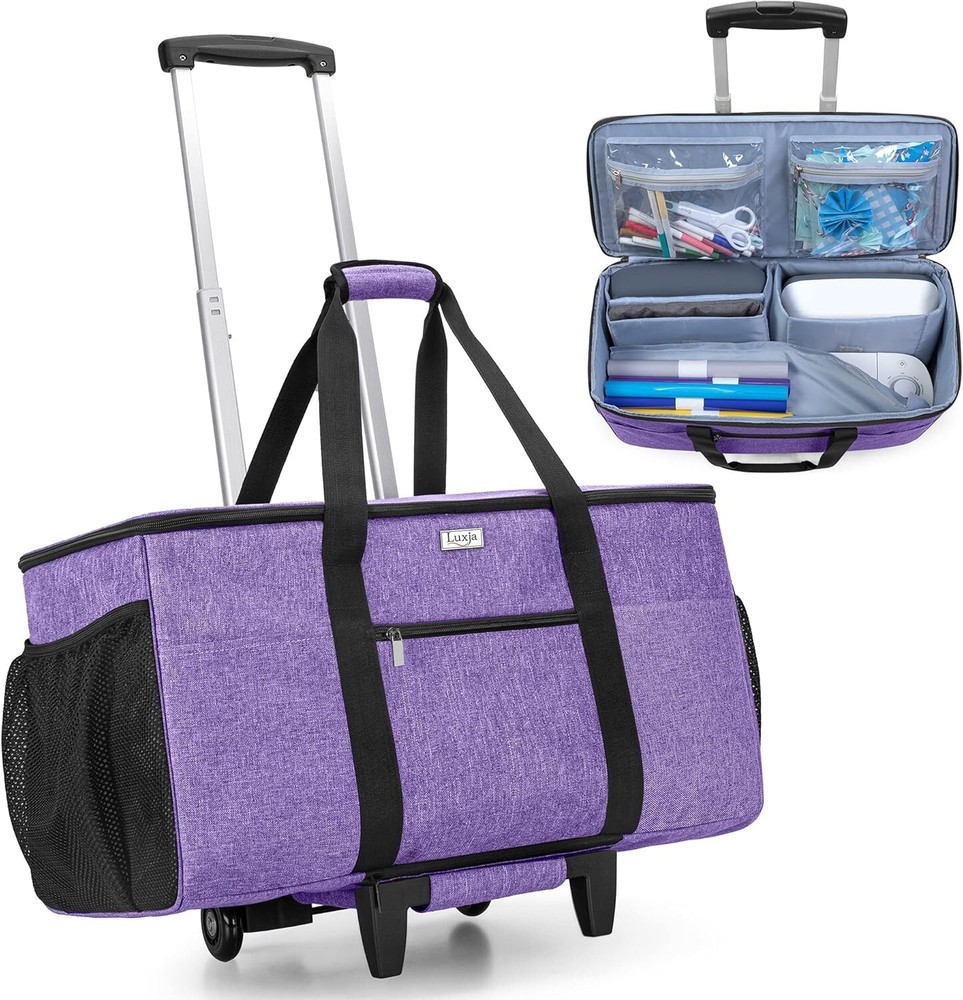 Carrying Storage Case Rolling Cart for Cricut Maker Explore Air Die-Cut Machine