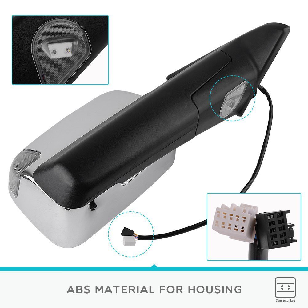 Tow Mirrors For 09-23 Ram 1500 10-18 2500 3500 Power Heated w/Temperature Sensor