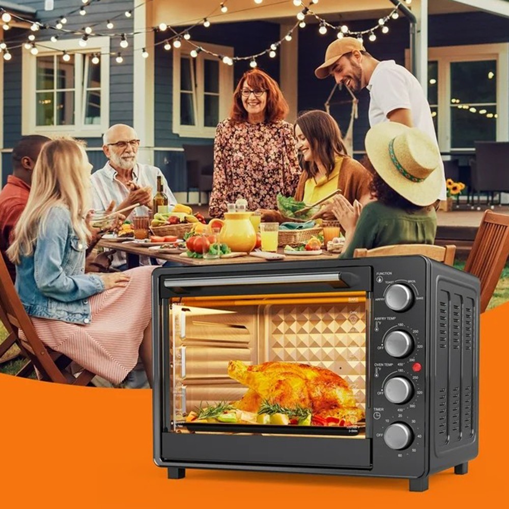 34QT Air Fryer Toaster Oven Combo Extra Large Countertop Cooker 1500W Oil-Less