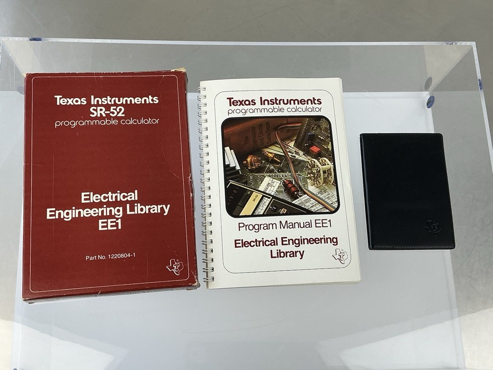 Texas Instruments SR-52 Electrical Engineering Library Magnetic Cards Manual Box