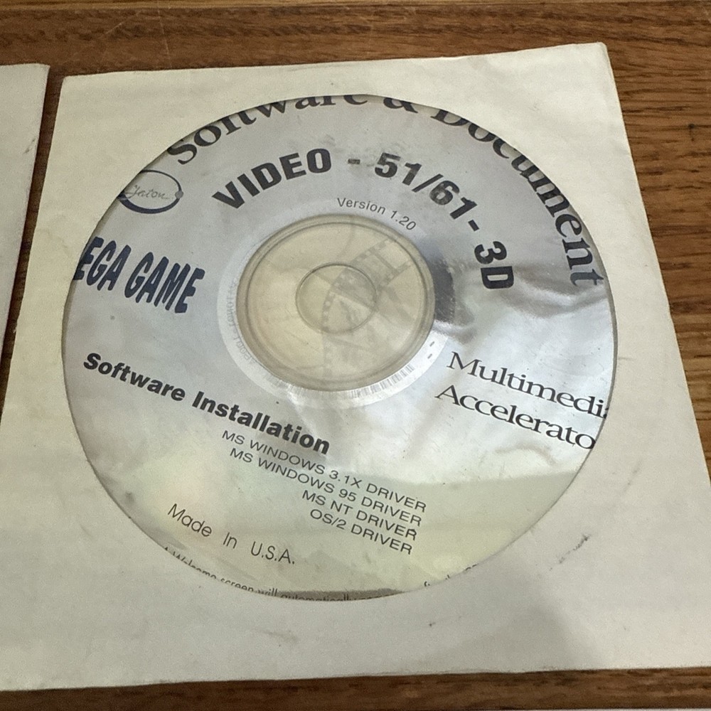 Software & Document Sega Game CD S3 Video Master Discs Multimedia Accelerator