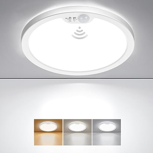 Motion Sensor Ceiling Light Wired, 12 Inch 3000K 4000K 5000K 12inch-1pack