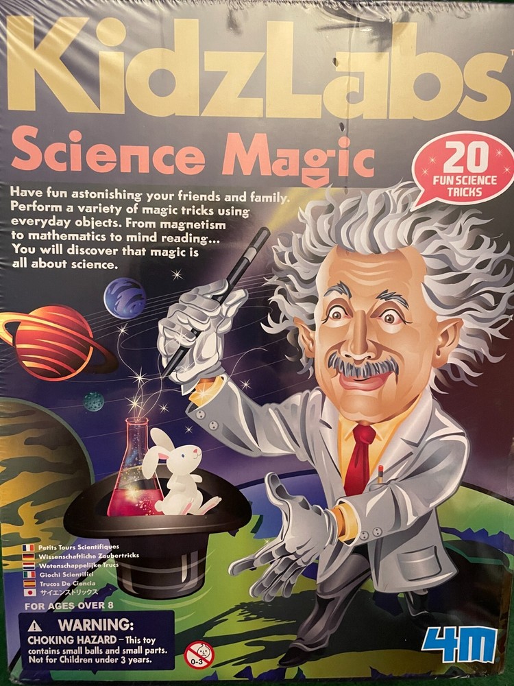 Science Magic 20 Tricks Principles Kids Labs Project Gravity/Mathematics 4M New