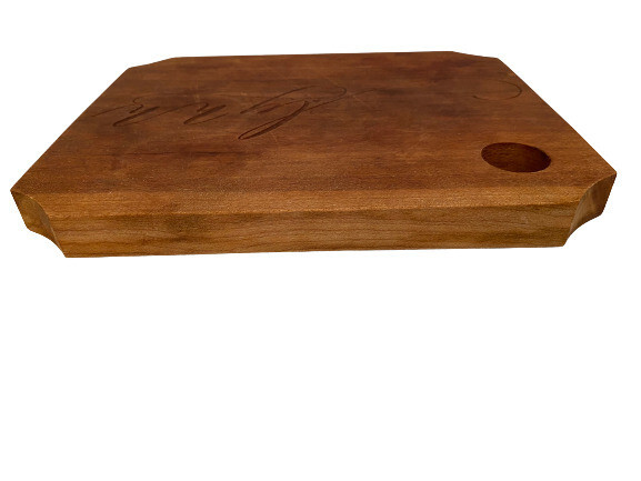 Beth C. McLaughlin Hand Crafted Lynn Engraved Monogram 10" x 8" Cutting Board