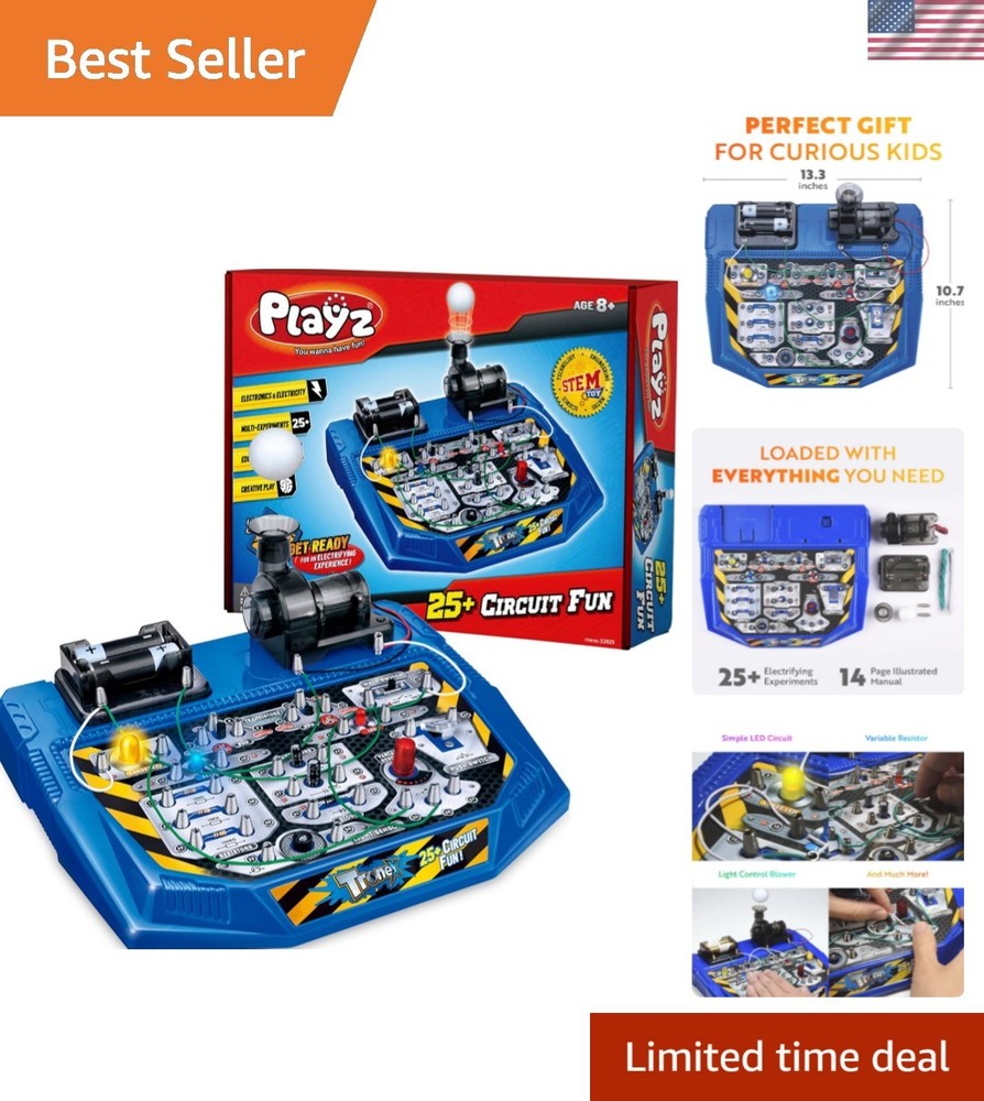 Exciting Playz STEM Learning Kit: 25+ Hands-On Electric Circuit Experiments