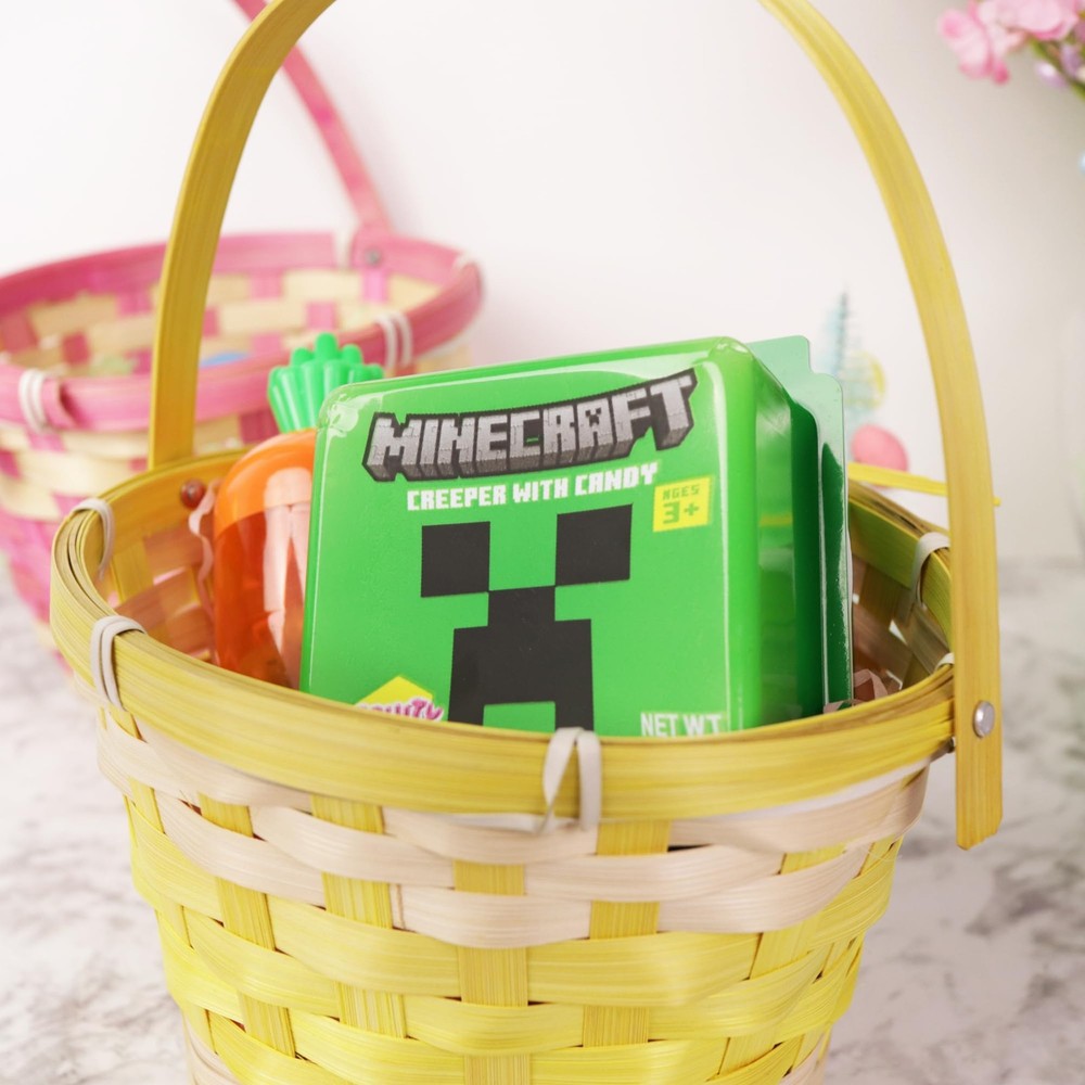 Minecraft Easter Basket Stuffer Creeper Gift Box, Individually Wrapped Fruit ...