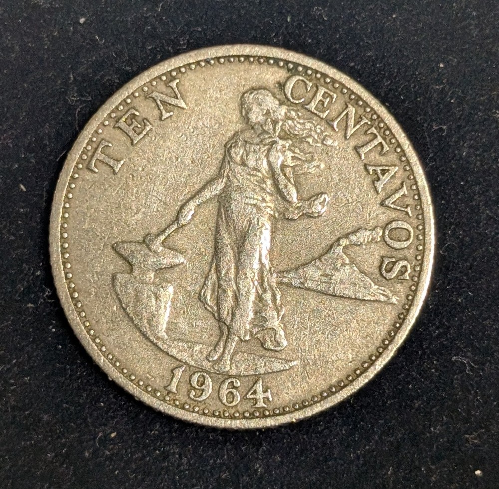 1964 Philippines 10 Centavos Circulated KM# 188