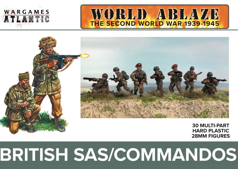 Wargames Atlantic 30 Plastic 28mm World War Two British SAS / Commandos