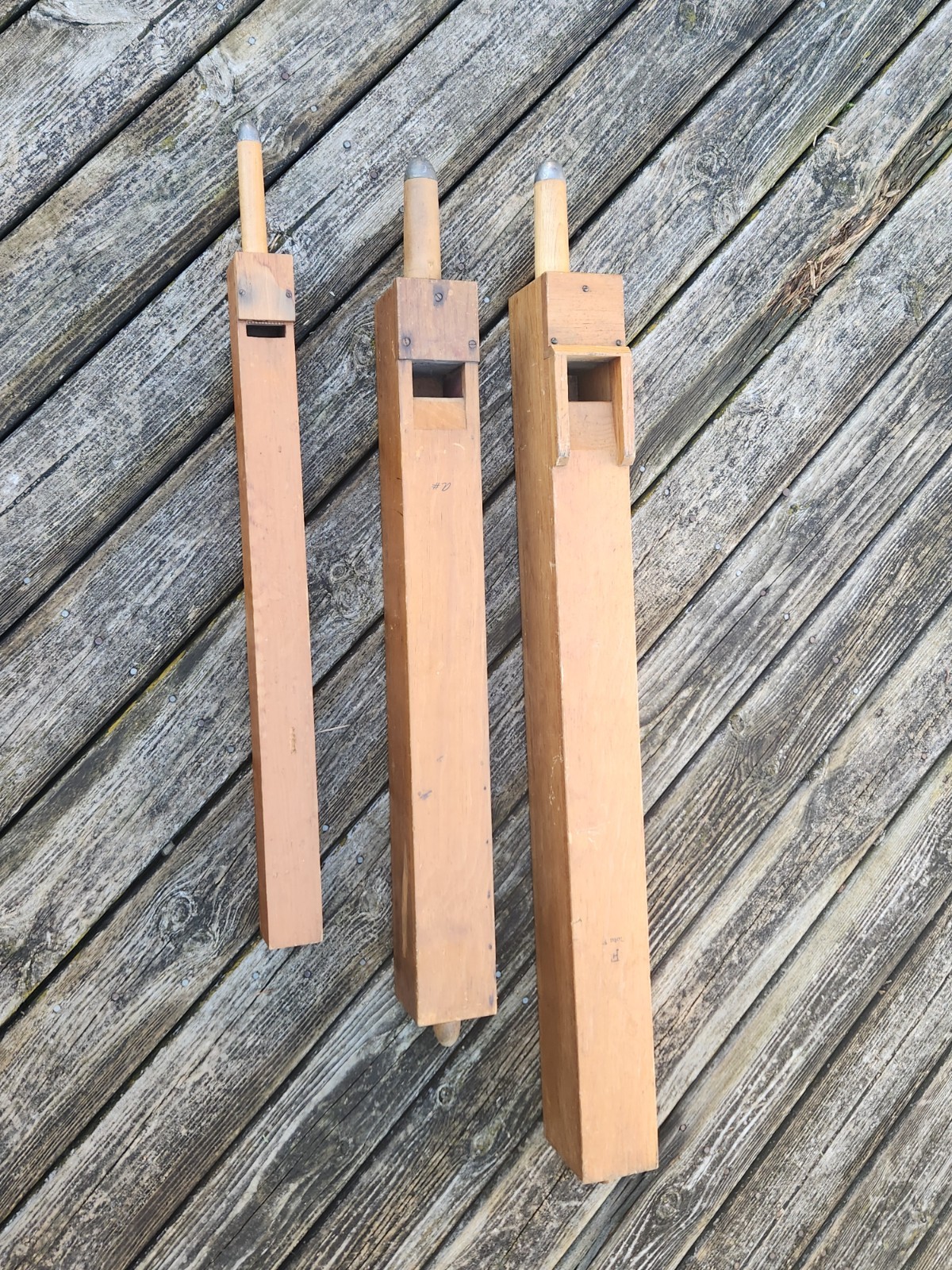 Pipe Organ Wood Flute Large Repurpose Decor Vintage Lot 3 Steampunk Church Prop