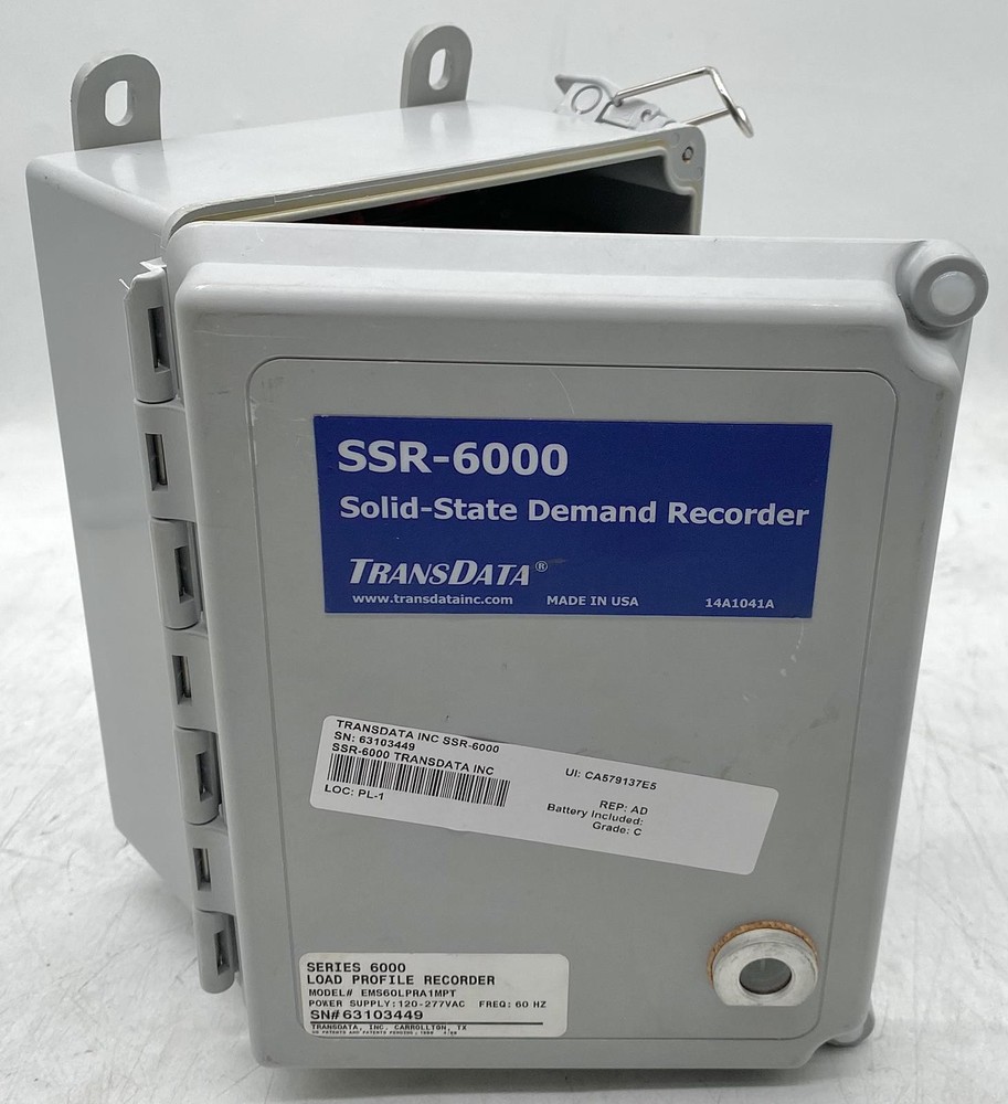 TRANSDATA SERIES 6000 SSR-6000 8-CH SOLID STATE DEMAND RECORDER