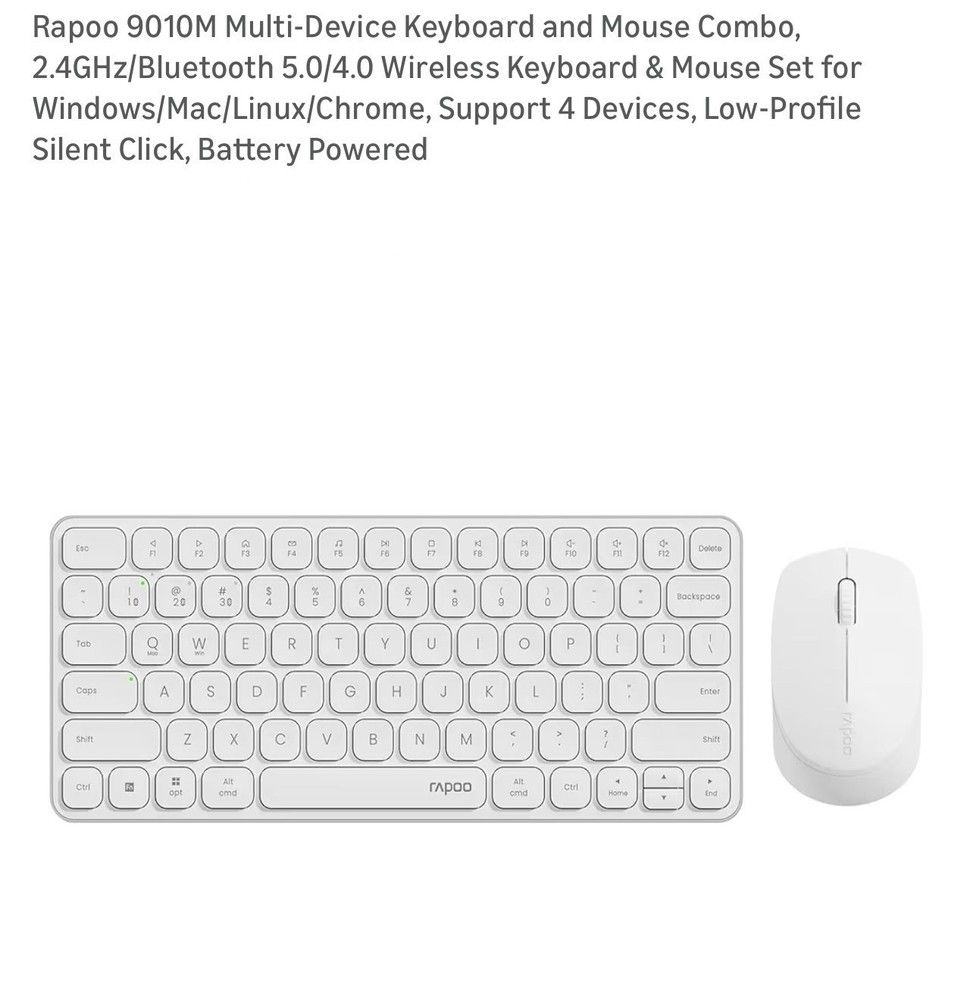 9010M Multi-Device Keyboard and Mouse Combo 2.4GHz Bluetooth Wireless