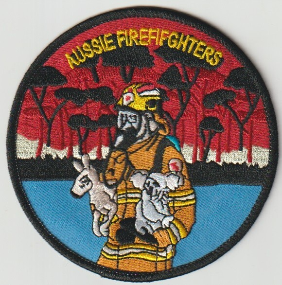 Aussie Firefighter with Koala & Kangaroo patch 15 cm shipped from Australia