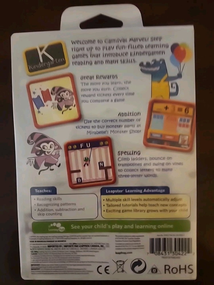 Leapster Learning Game Kindergarten