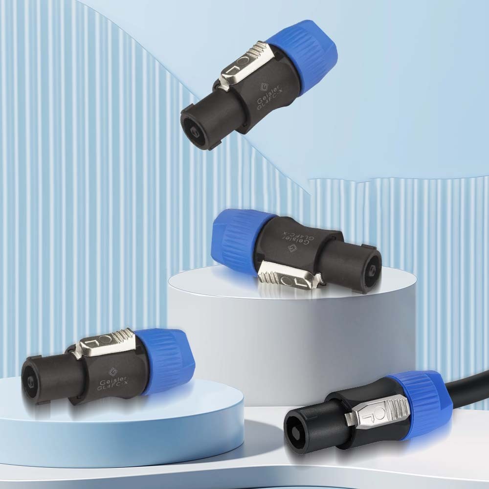 20Pcs Speakon Twist Lock 4Pole Plug Compatible Audio Loudspeaker Cable Neutrik