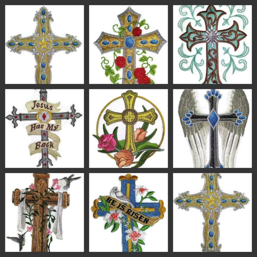 Western Sacred Cross Embroidered Patch