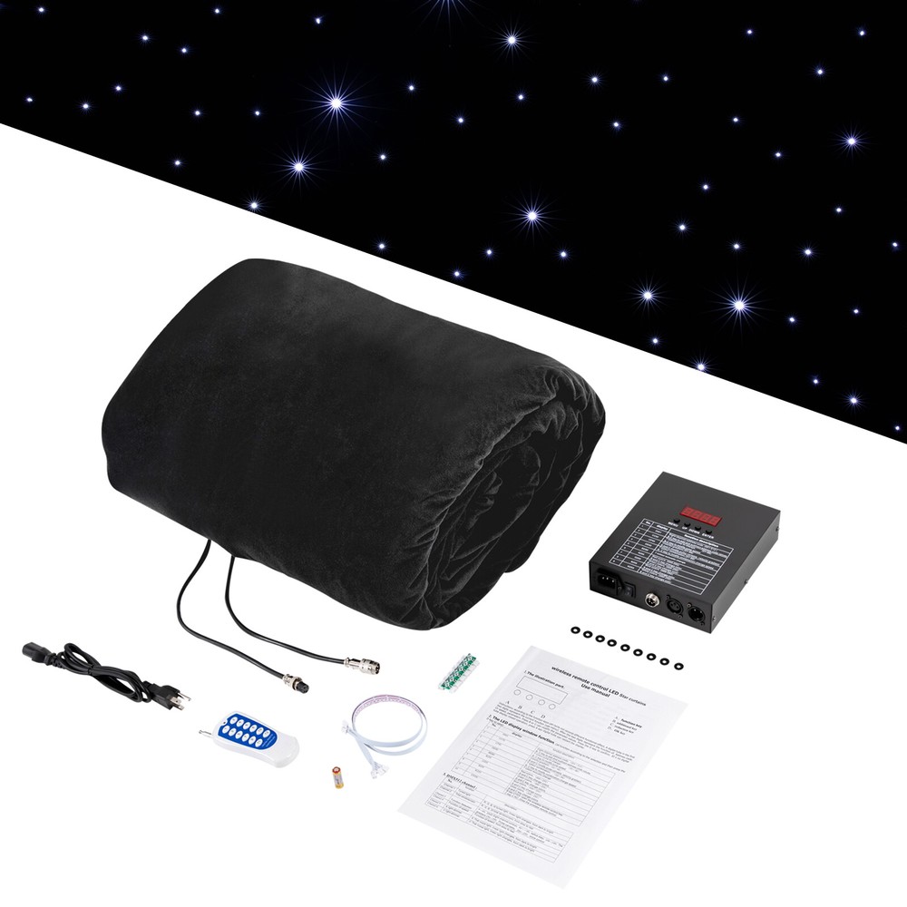 DMX512 LED Star Backdrop 20×10 FT - Stage Curtain with Adjustable Light Effects