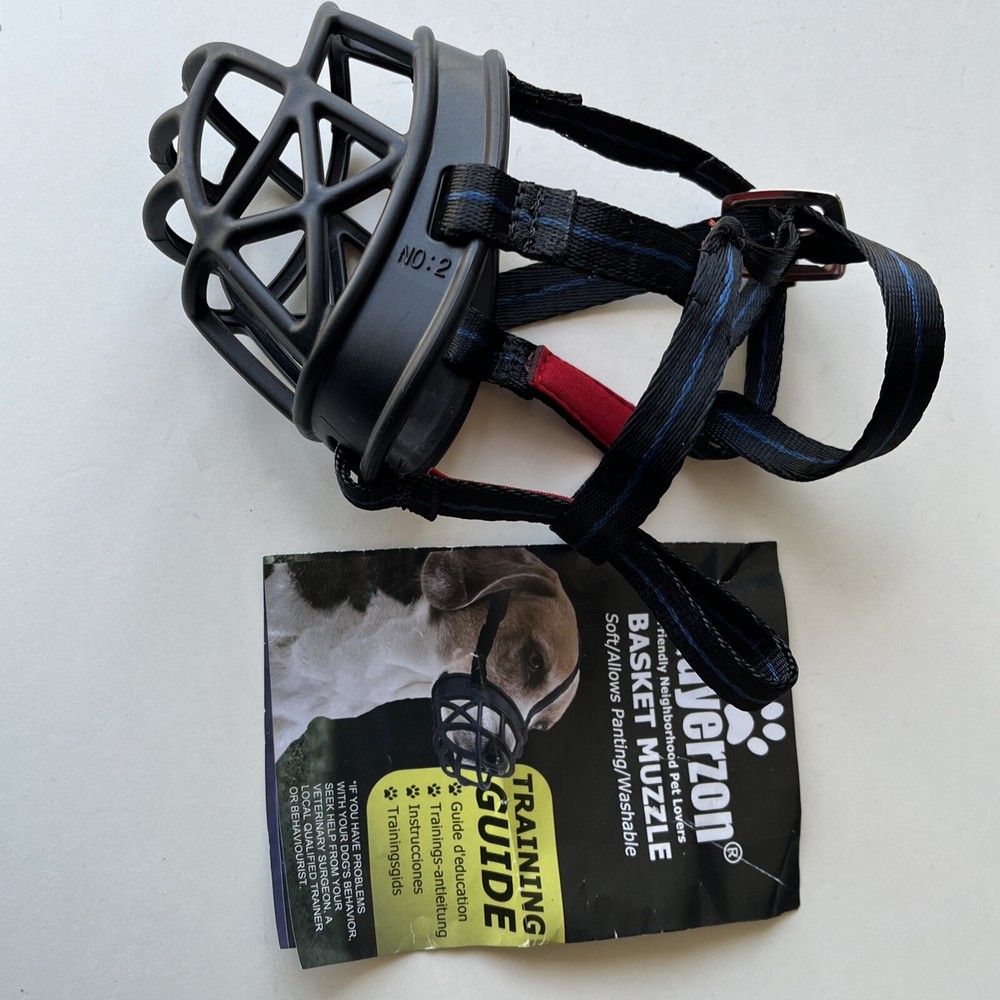 Mayerzon Anti Stop Bite Chewing Basket Muzzle Large #5 New