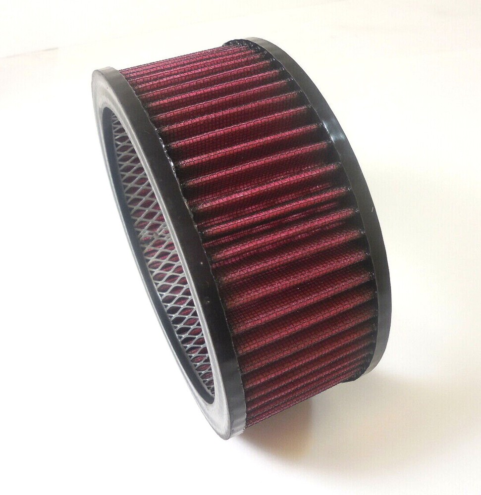 6 3/8" Round Washable Element Air Filter Pre-Oiled Red 2 1/2" Tall