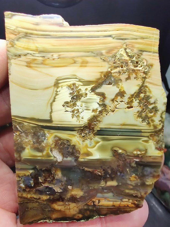 2 Matching, Polished Picture Jasper Slabs - Artistic Nature Scenes on Both Sides