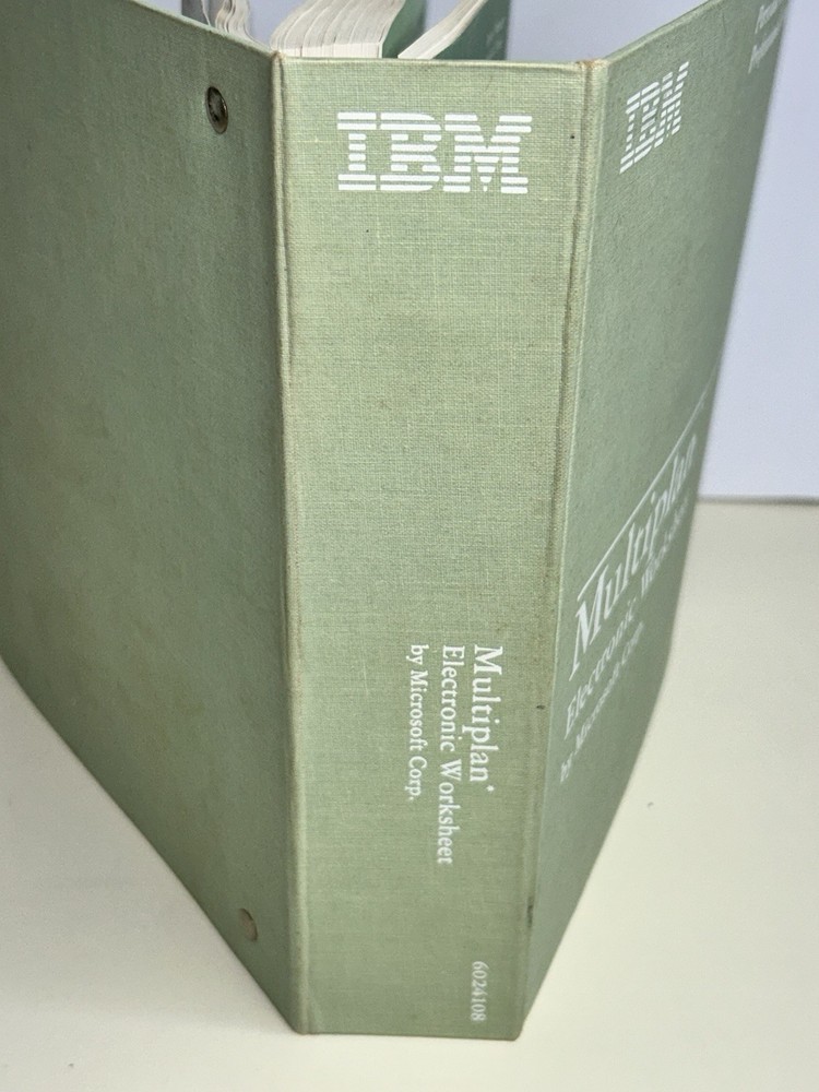 IBM Multiplan Electronic Worksheet Computer Software by Microsoft MANUAL ONLY