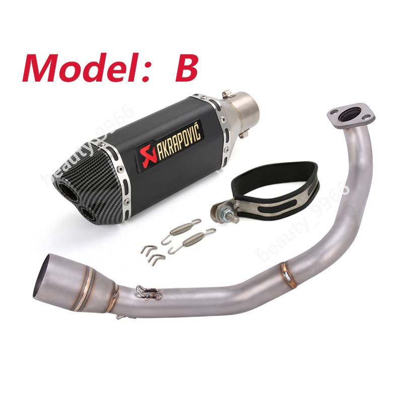 For Honda NAVI 110 2017-2025 Exhaust System Mid Link Pipe Muffler Tip Black