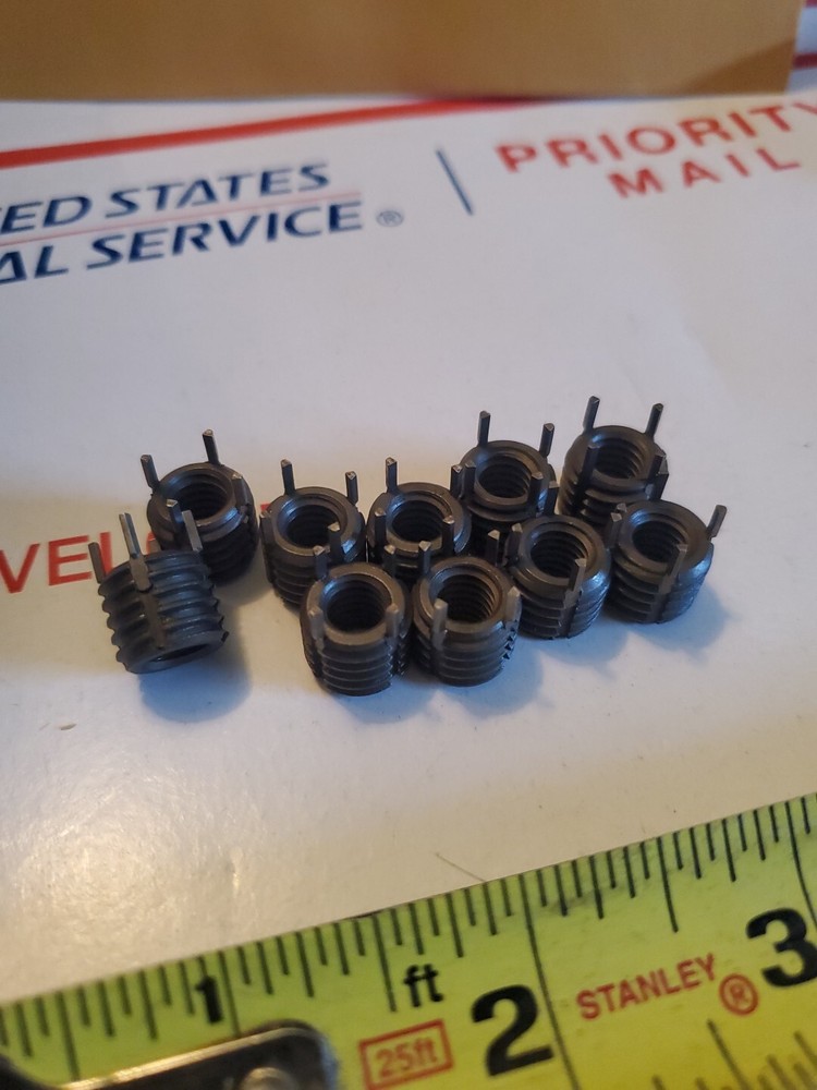 (10) Thread Locking Inserts 5/16-18 Internal Thread, 1/2-13 External Thread, S3