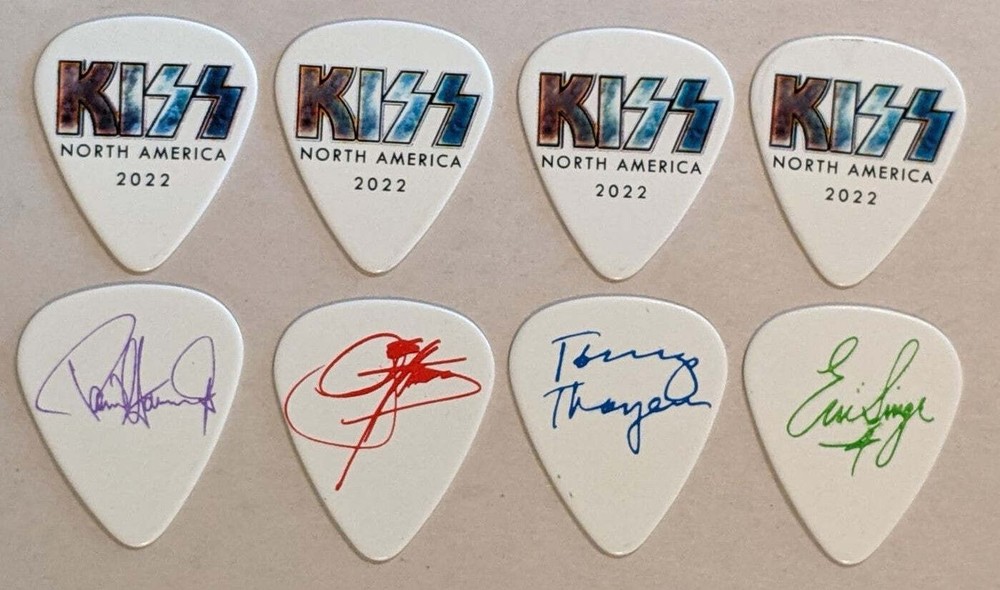 KISS 2022 End of the Road USA NORTH AMERICA Tour LOGO Guitar Picks