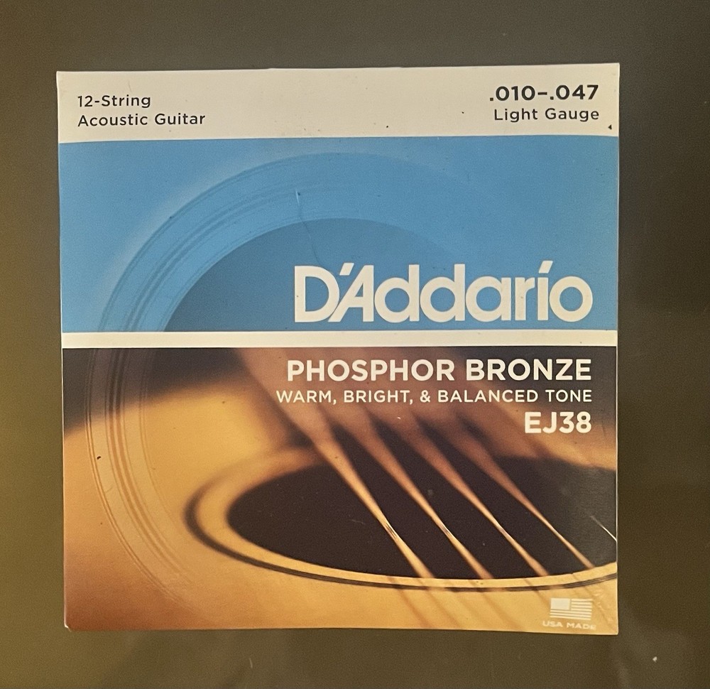 D’Addario EJ38 Phosphor Bronze 12 String