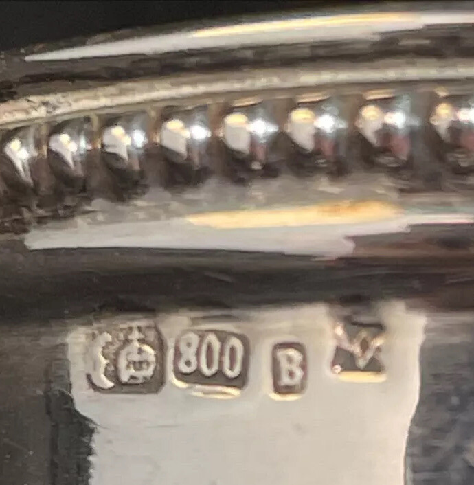 800 Sterling Silver Napkin Ring Name Engraved “Herbert”