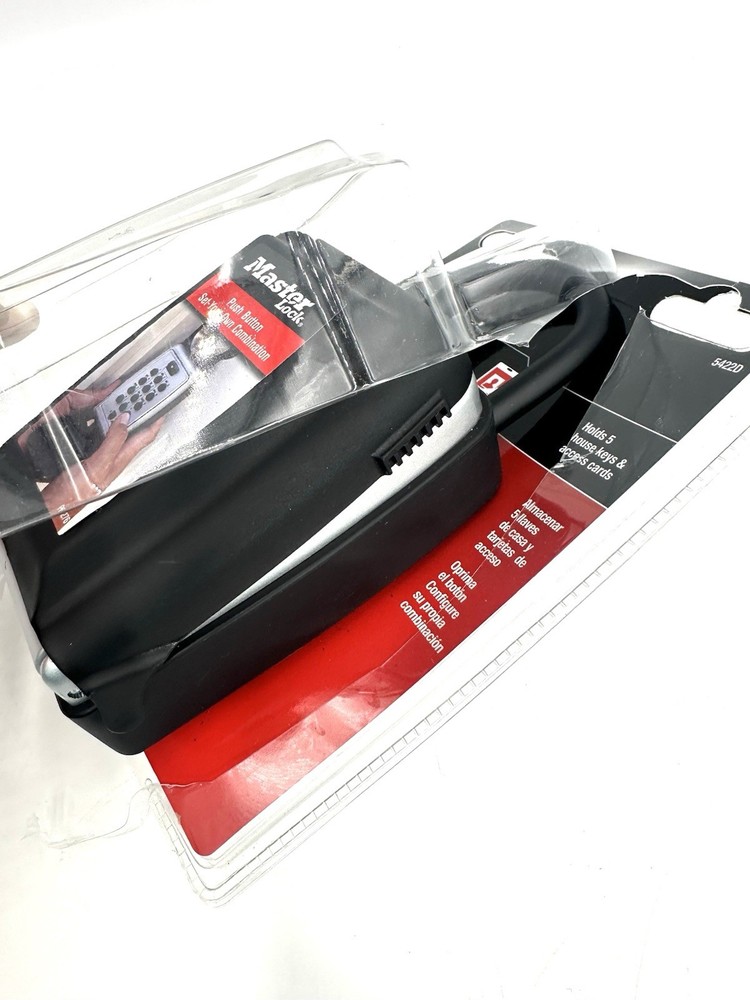 Master Lock Lock Box Combination Push Button Portable Key Safe New Open Box